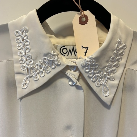 7. Vintage Como Ivory Long Sleeve Blouse - Picture 2 of 6